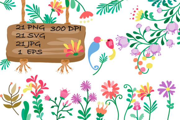Beautiful Flowers, Doodle Style Clip Art Review