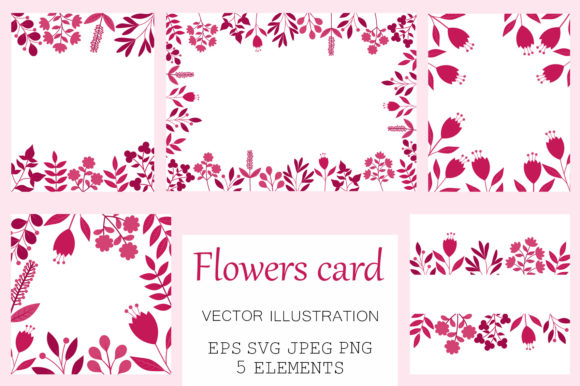 Flowers Card. Flowers Frame. Flowers SVG: A Graphic Design Review for Modern Illustrations