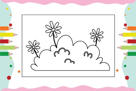Flowers Coloring Pages for Kid 52: A Fresh Graphic Design Asset