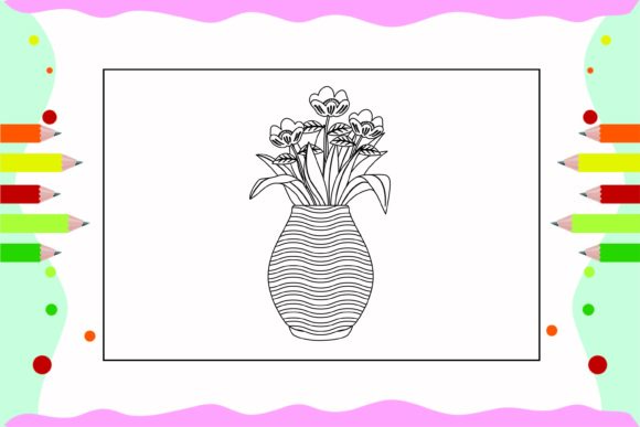 Flowers Coloring Pages for Kids 24: Graphics & Illustrations Review