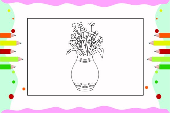 Flowers Coloring Pages for Kids 25: Real Embroidery Review