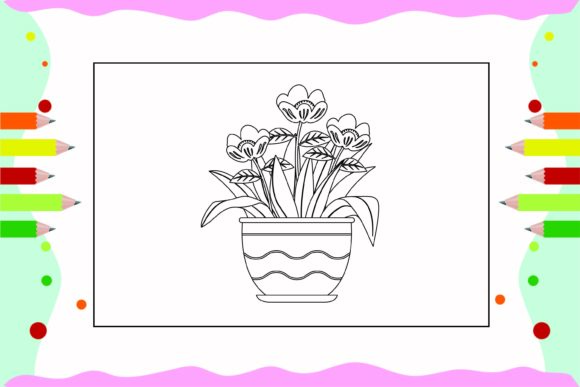 Flowers Coloring Pages for Kids 45: A Review of Graphics and Illustrations