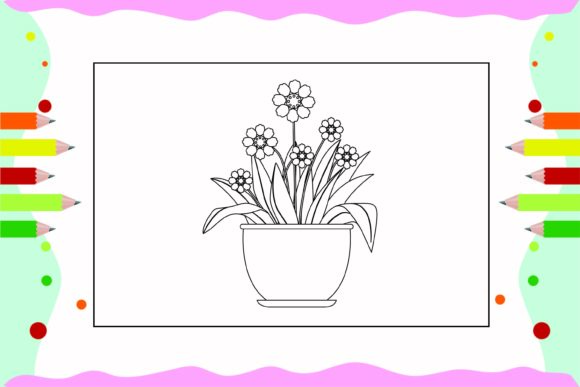 Flowers Coloring Pages for Kids 47: Essential Graphics and Illustrations