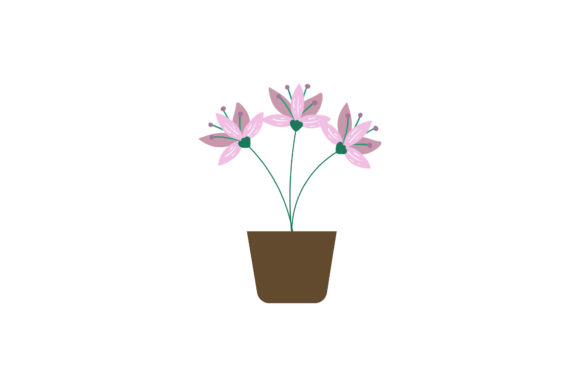 Flowers Pot Illustration: Graphics for Boutique Branding
