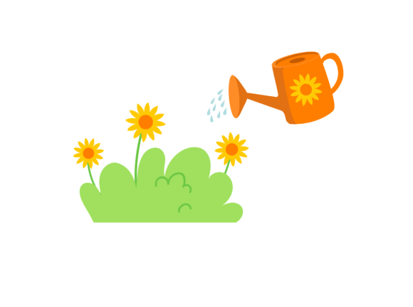 Spring Watering the Flowers-14 Graphics for Real Crafts